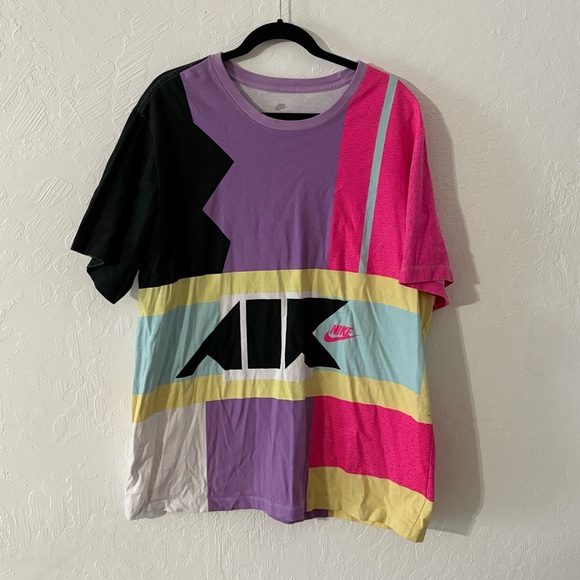 Nike Air Unisex T Shirt Sz XXL Standard Fit Short Sleeves‎ Cotton Color Block - Picture 1 of 10